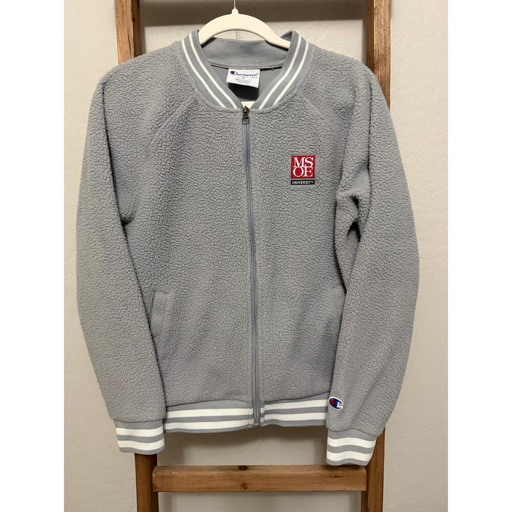 MSOE (Milwaukee School of Engineering) Champion Gray Fleece Utility Jacket